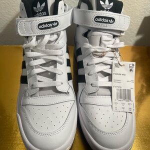 Adidas Forum Mid White Black Sneakers